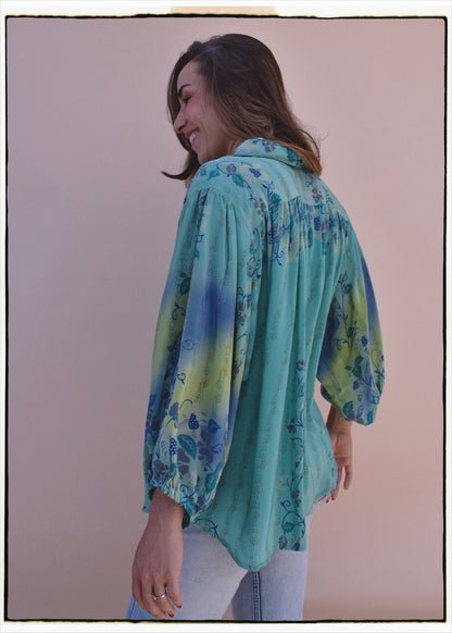 Cleome Silk Crepe Shirt ~ Barbados XL