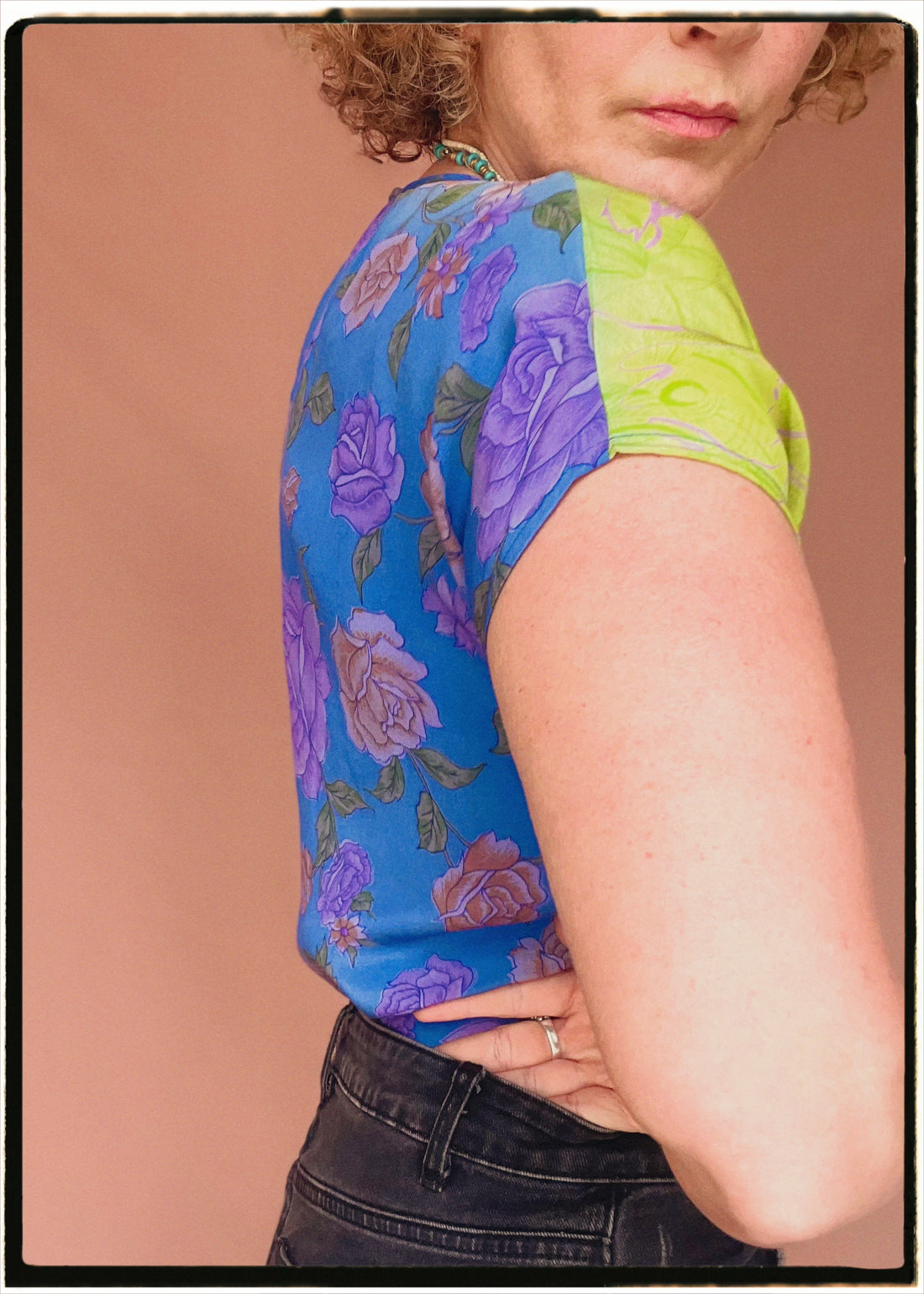 Viola Silk Crepe T-Shirt ~ Limeade S