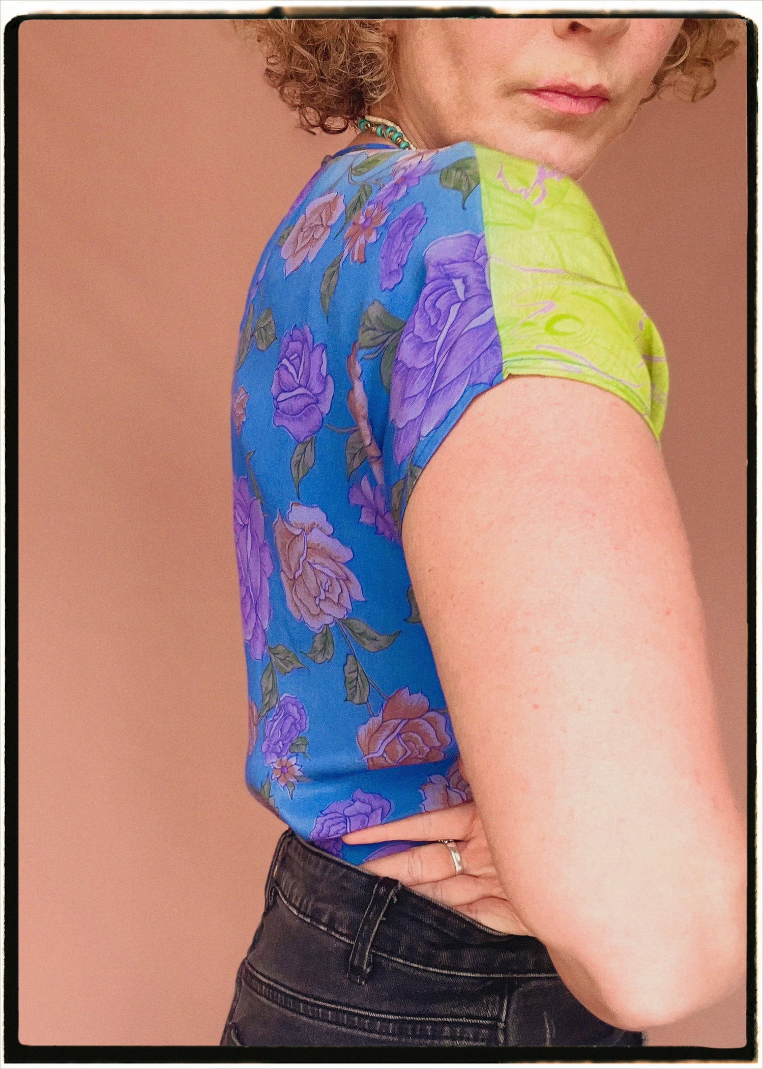 Viola Silk Crepe T-Shirt ~ Limeade S