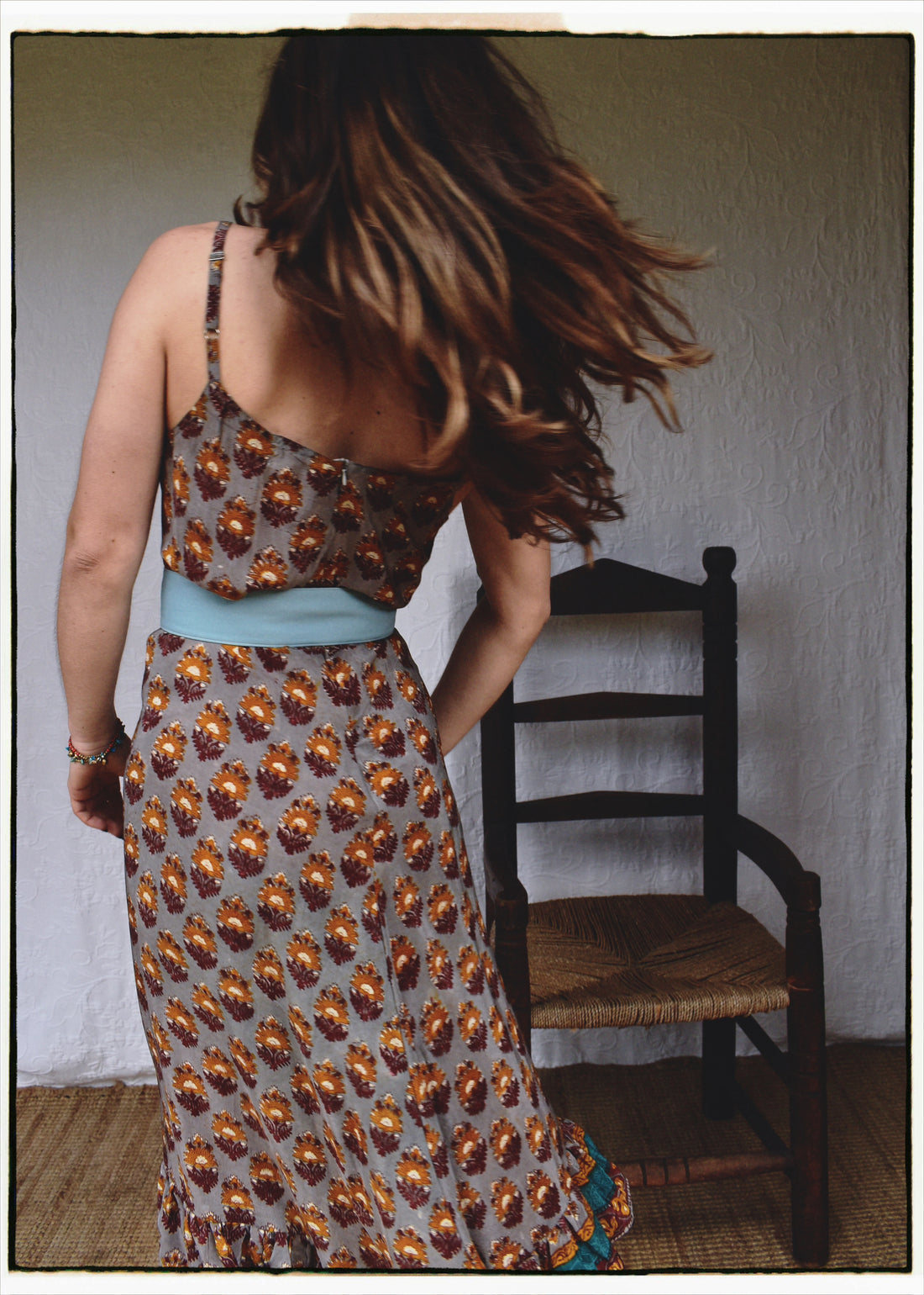 Rumex Silk Slip Dress ~ Provence M