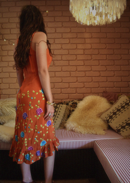 Rumex Silk Slip Dress ~ Fiesta M