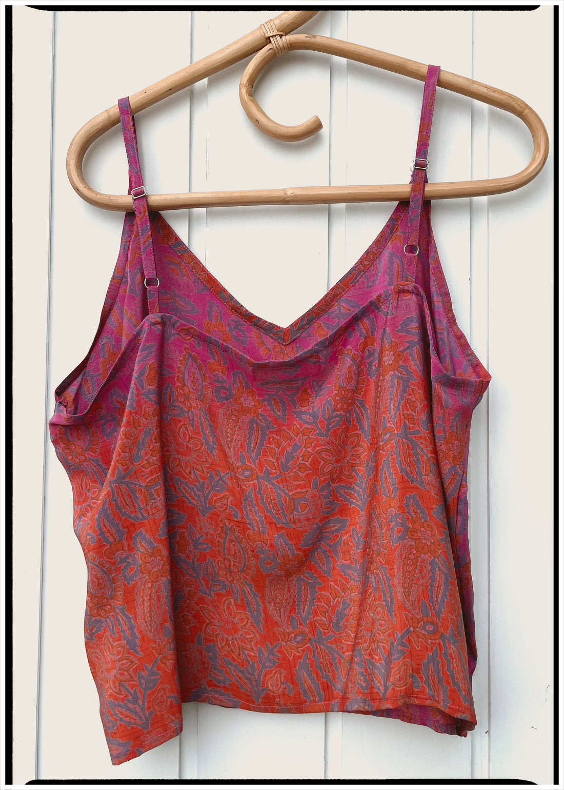 Reseda Silk Crepe Camisole Top ~ Jewel XL
