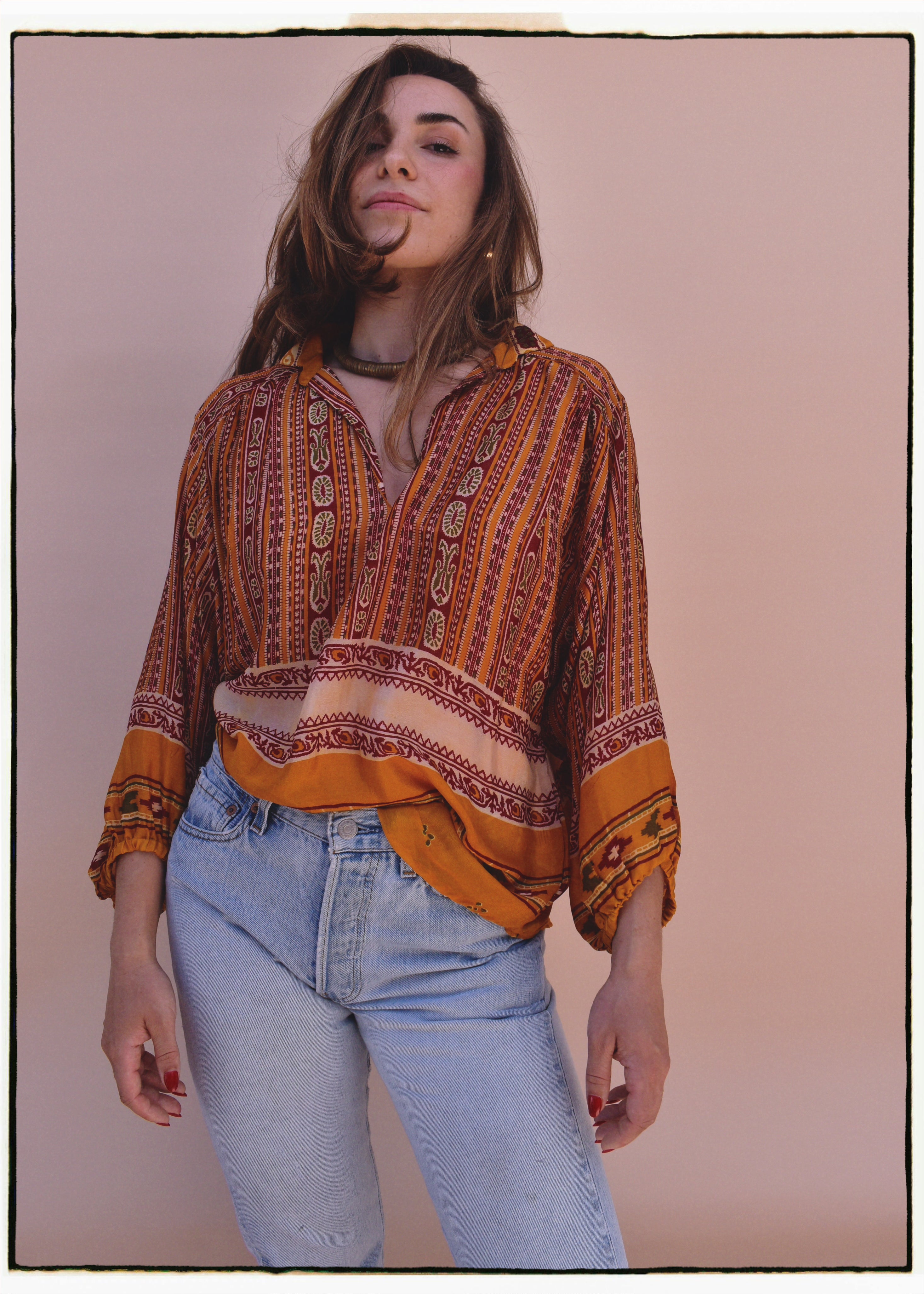 Cleome Silk Crepe Shirt ~ Sage M