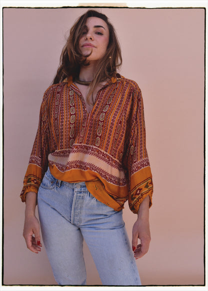 Cleome Silk Crepe Shirt ~ Sage M
