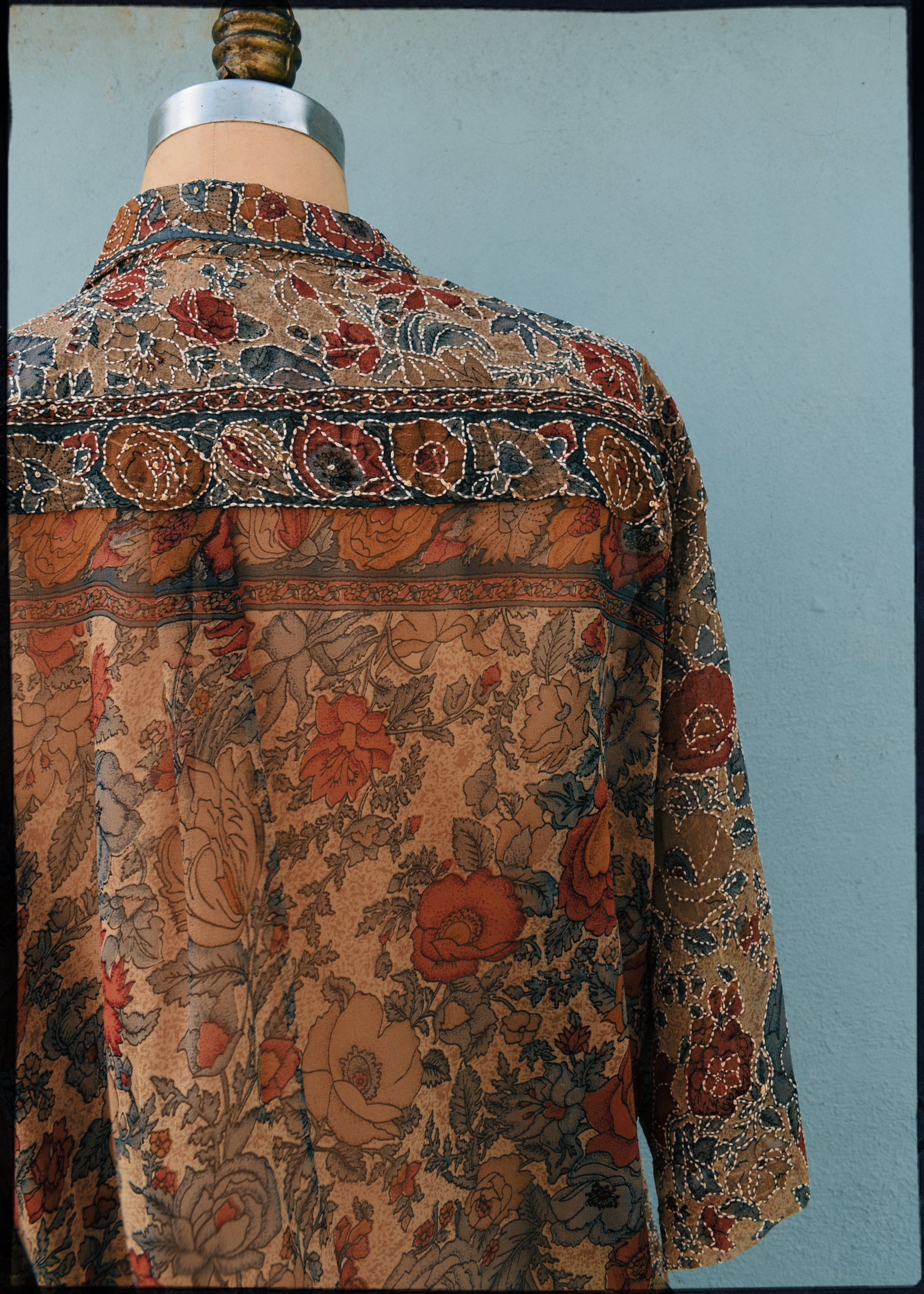 Astralagus Silk Crepe Oversized Shirt ~ Carnelian