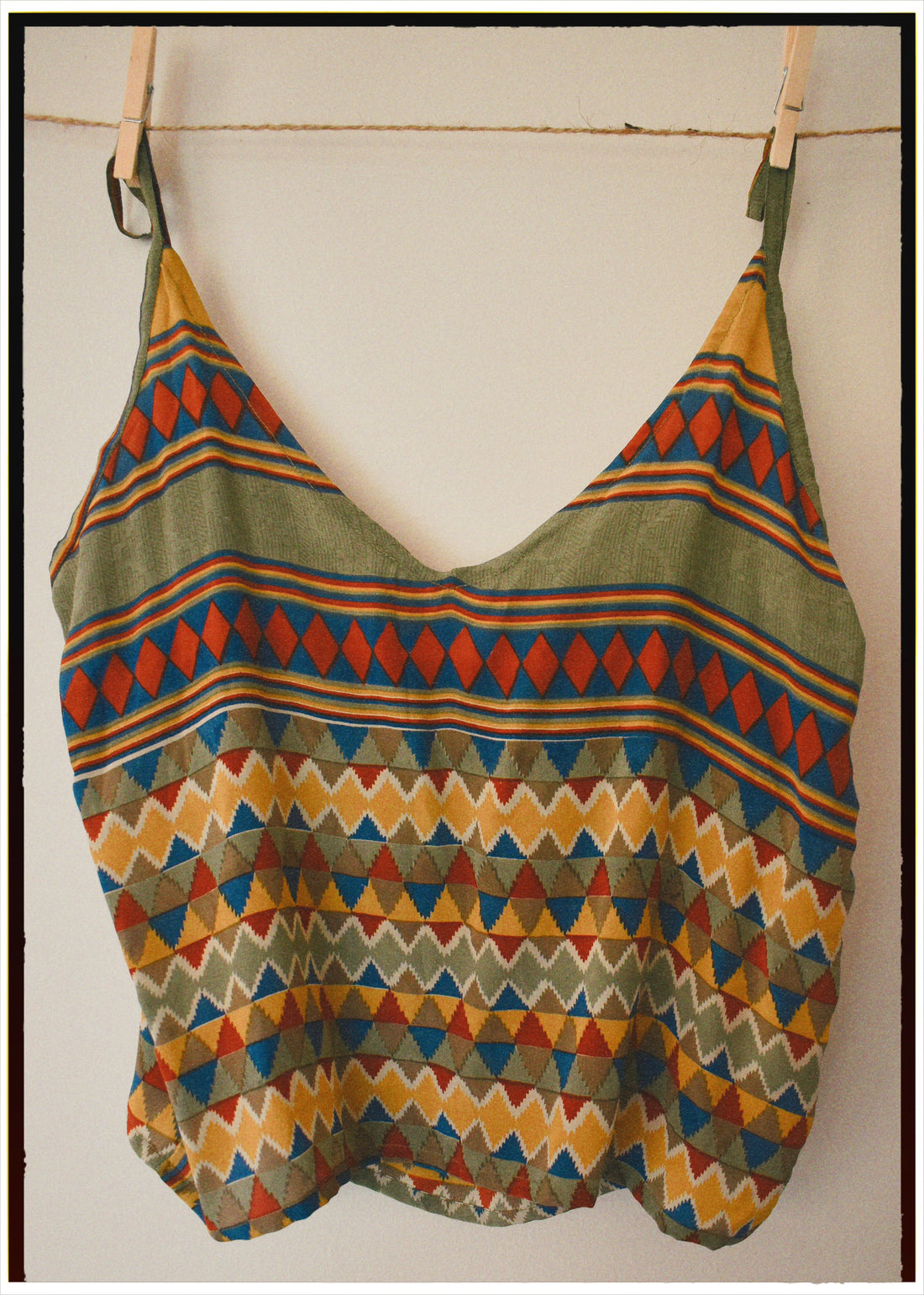 Reseda Silk Crepe Camisole Top ~ Harlequin M