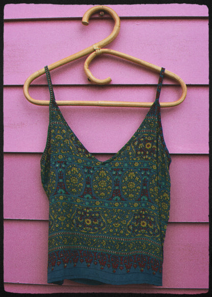 Reseda Silk Crepe Camisole Top ~ Bosphorus S