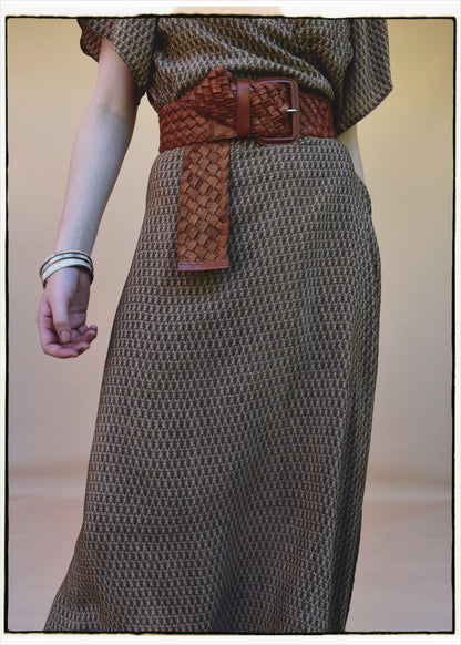 Liatris Silk Crepe Flutter Sleeve Wrap Dress ~ Macaroon L