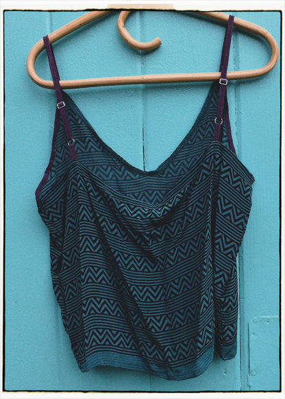 Reseda Silk Crepe Camisole Top ~ Atlantic L