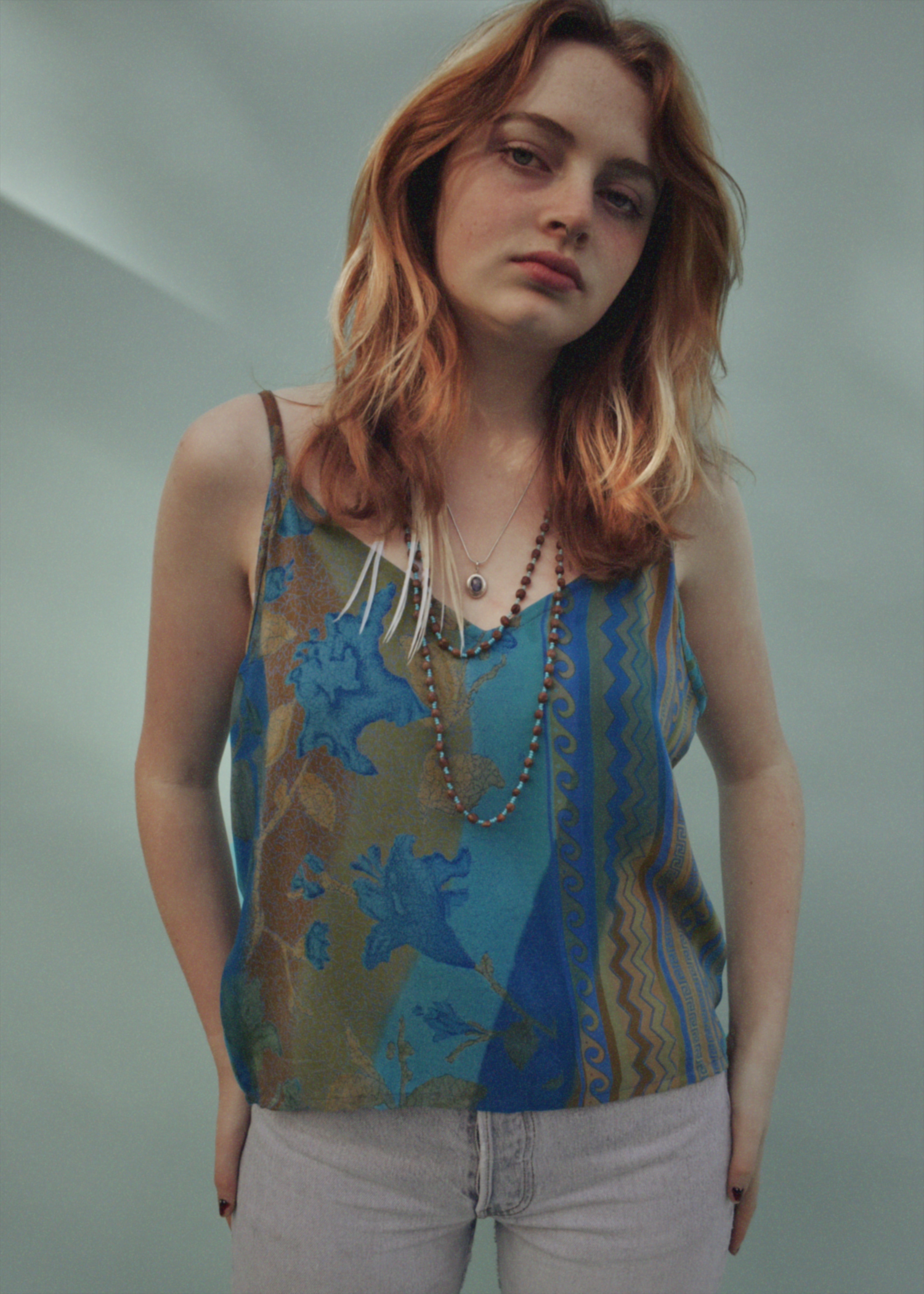 Reseda Silk Crepe Camisole Top ~ Arrowood XL