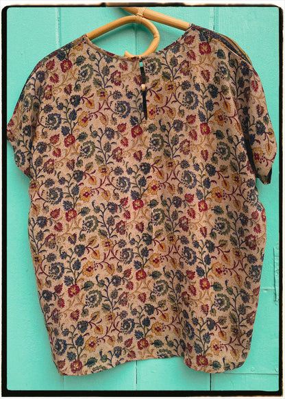 Viola Silk Crepe T-Shirt ~ Leather M