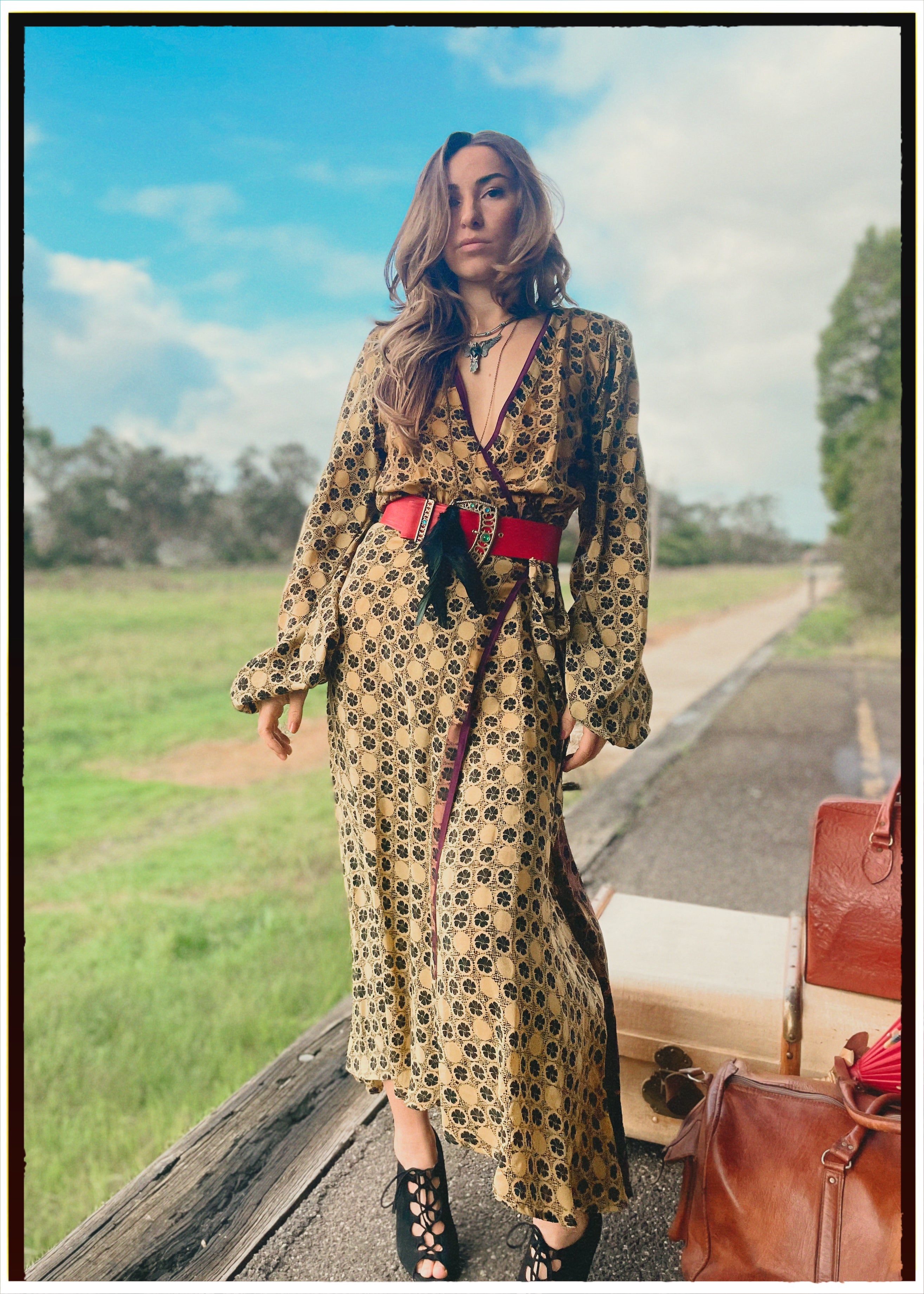 Caladium Silk Wrap Dress ~ Elmwood S