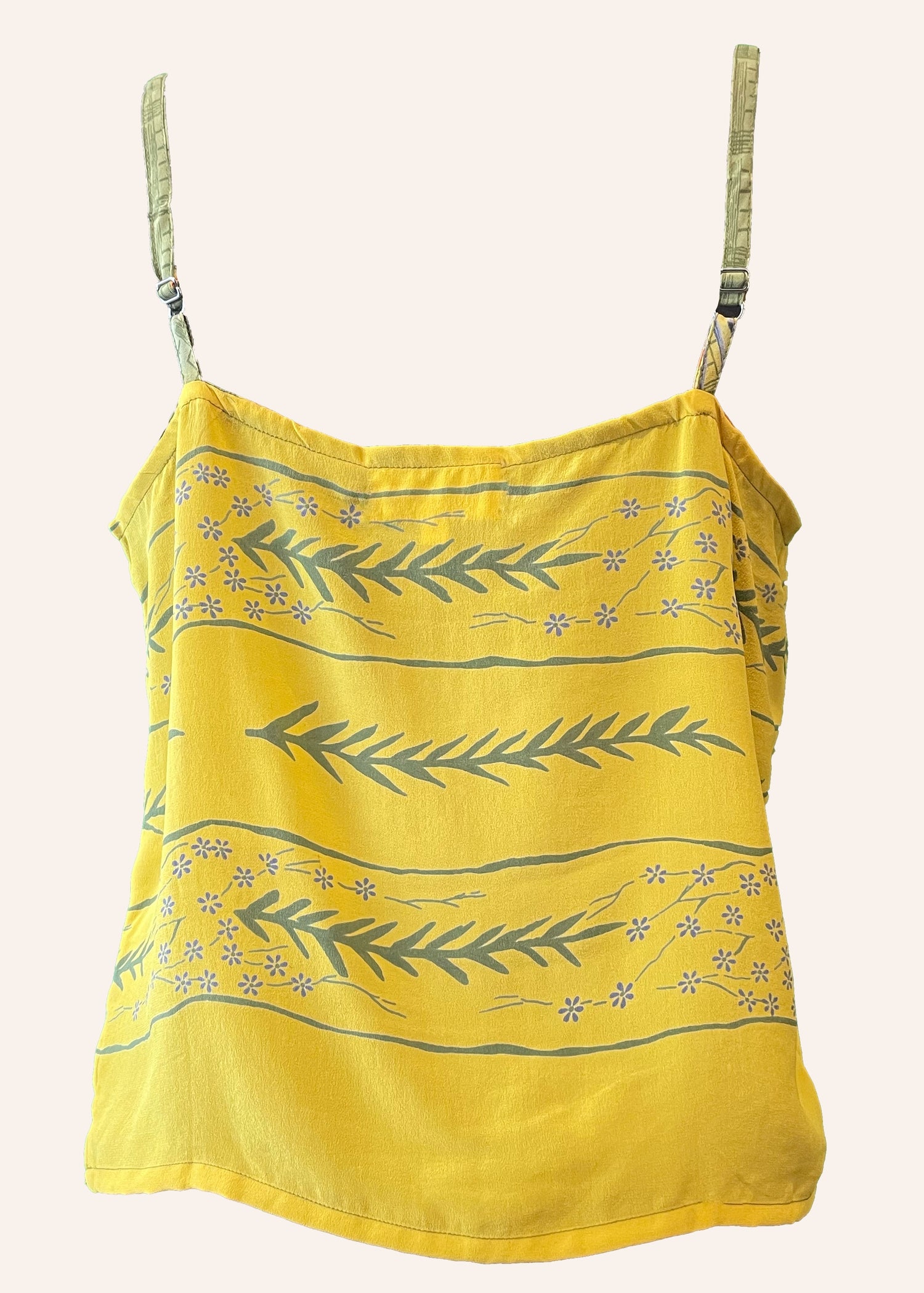 Reseda Silk Crepe Camisole Top ~ Canary S