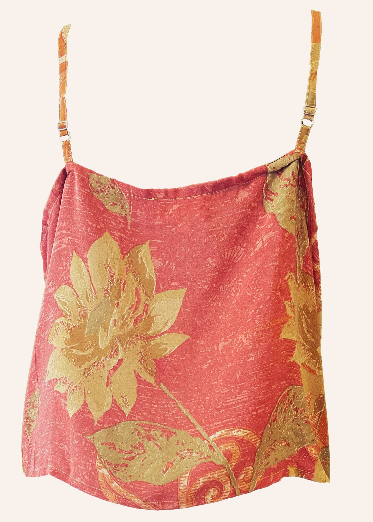 Reseda Silk Crepe Camisole Top ~ Cinnamon XL