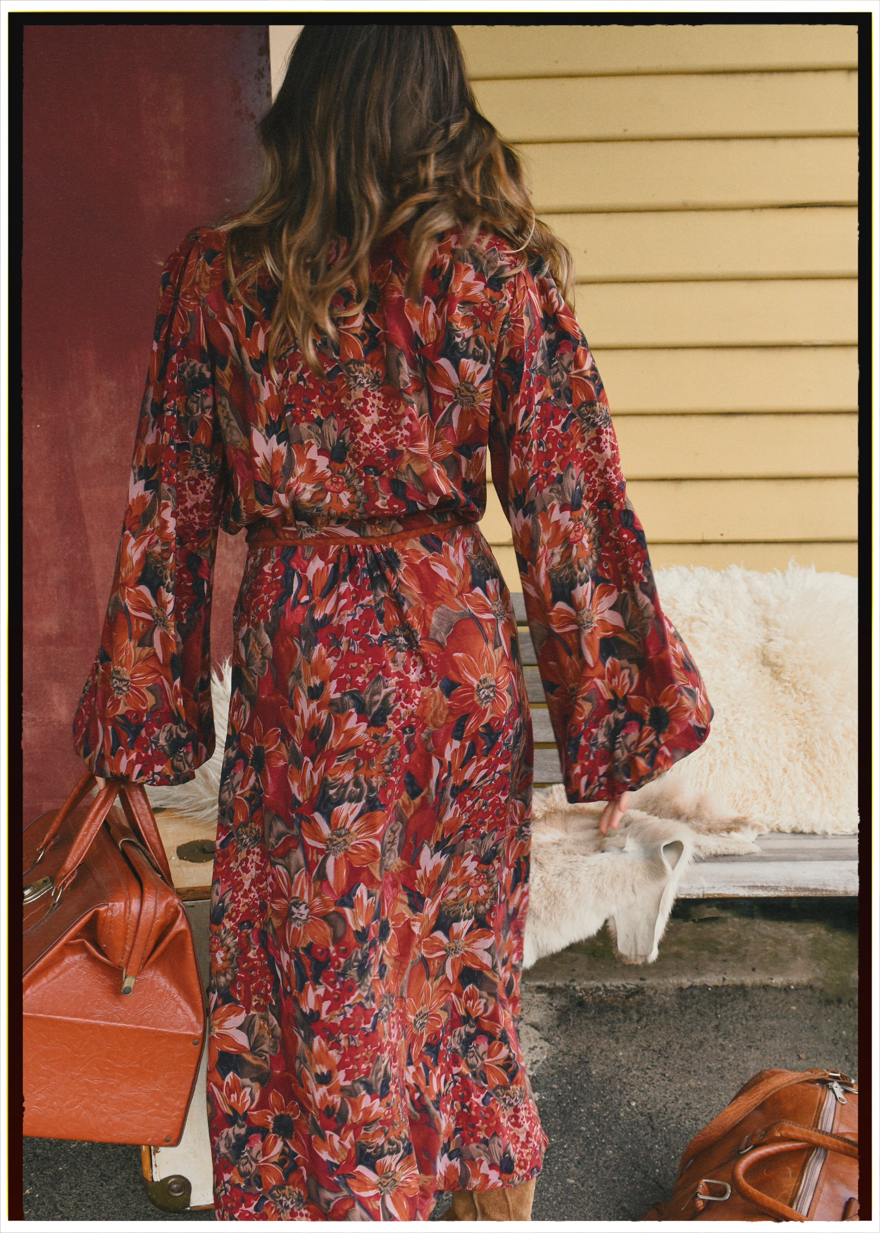 Caladium Wrap Silk Dress ~ Frankie M