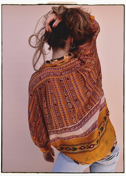 Cleome Silk Crepe Shirt ~ Sage M