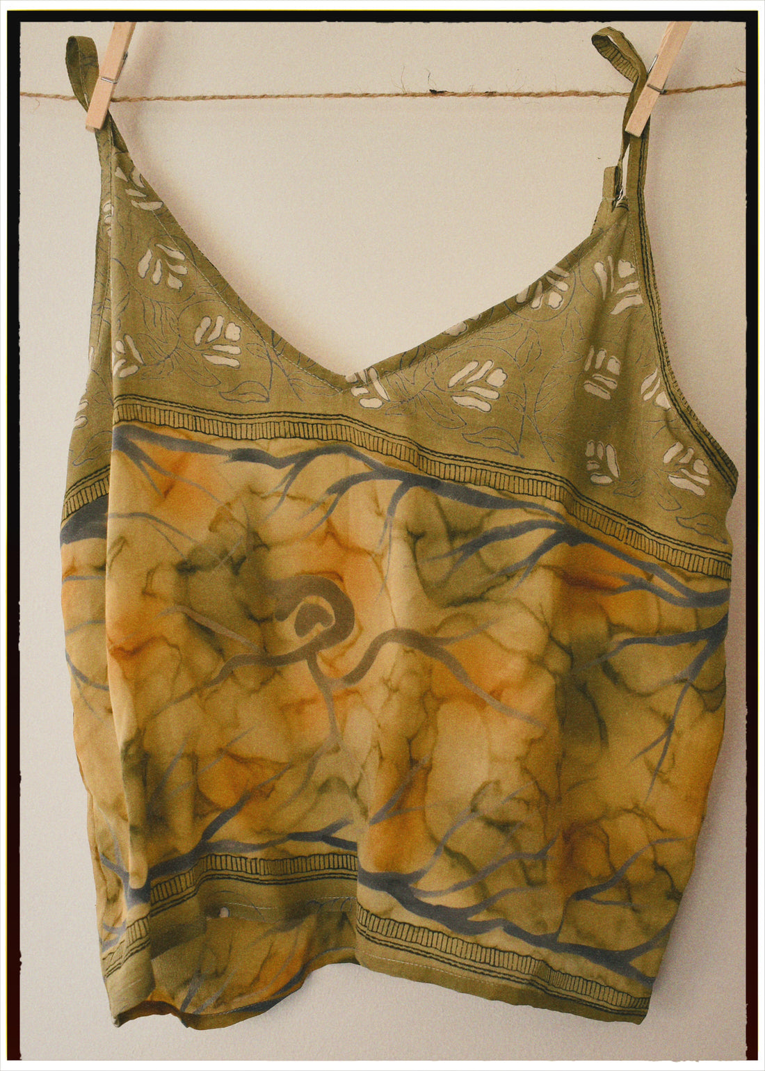 Reseda Silk Crepe Camisole Top ~ Dijon M