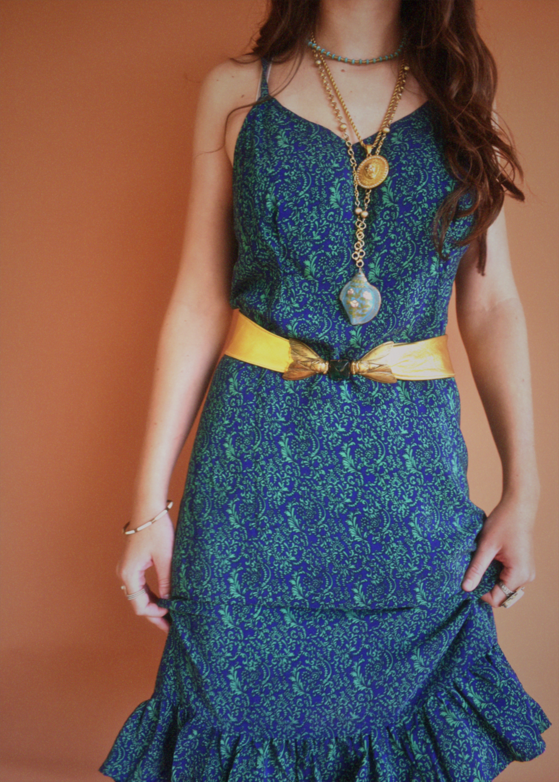 Rumex Silk Slip Dress ~ Saxony XL