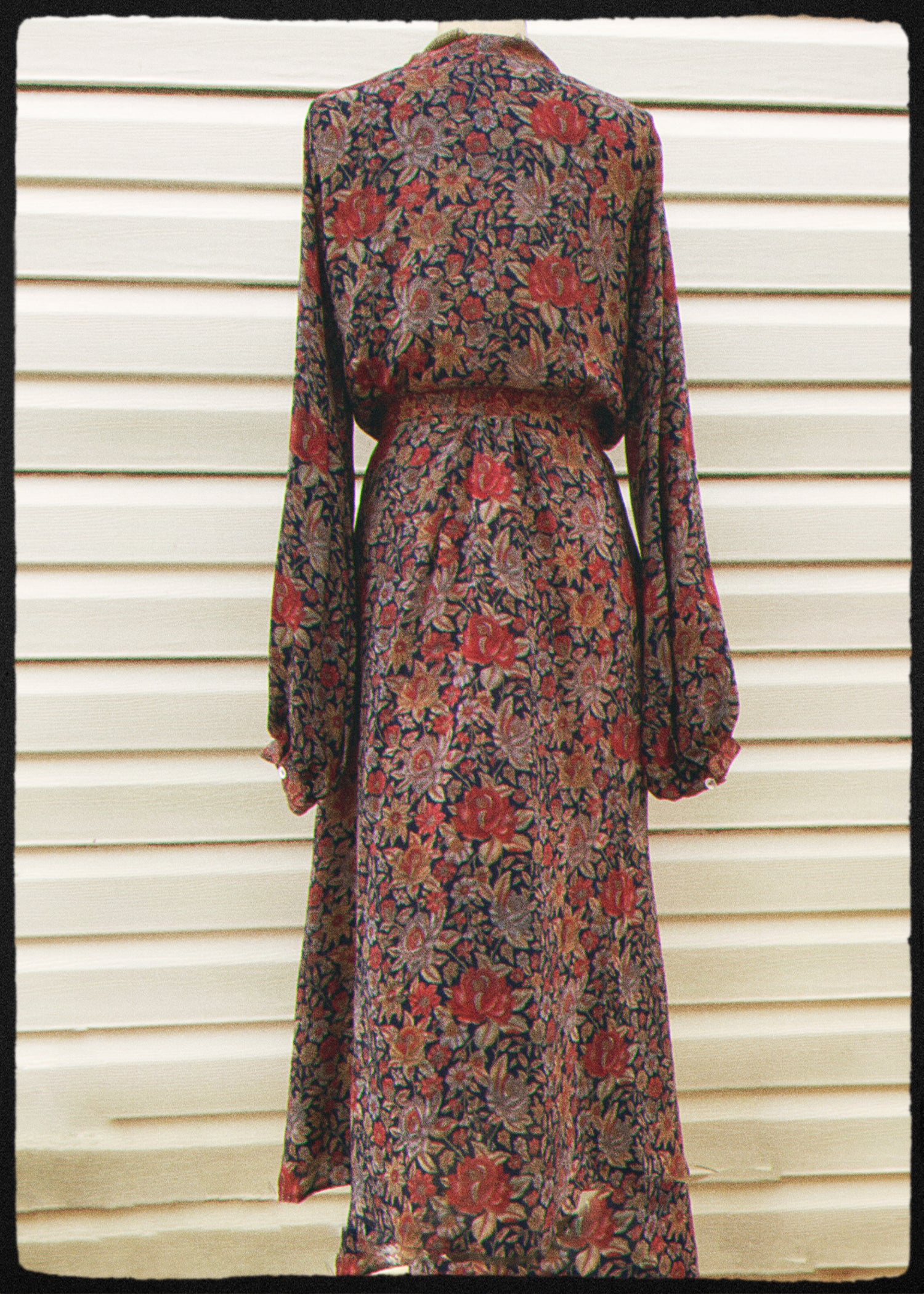 Caladium Wrap Silk Dress ~ Dragonfly L