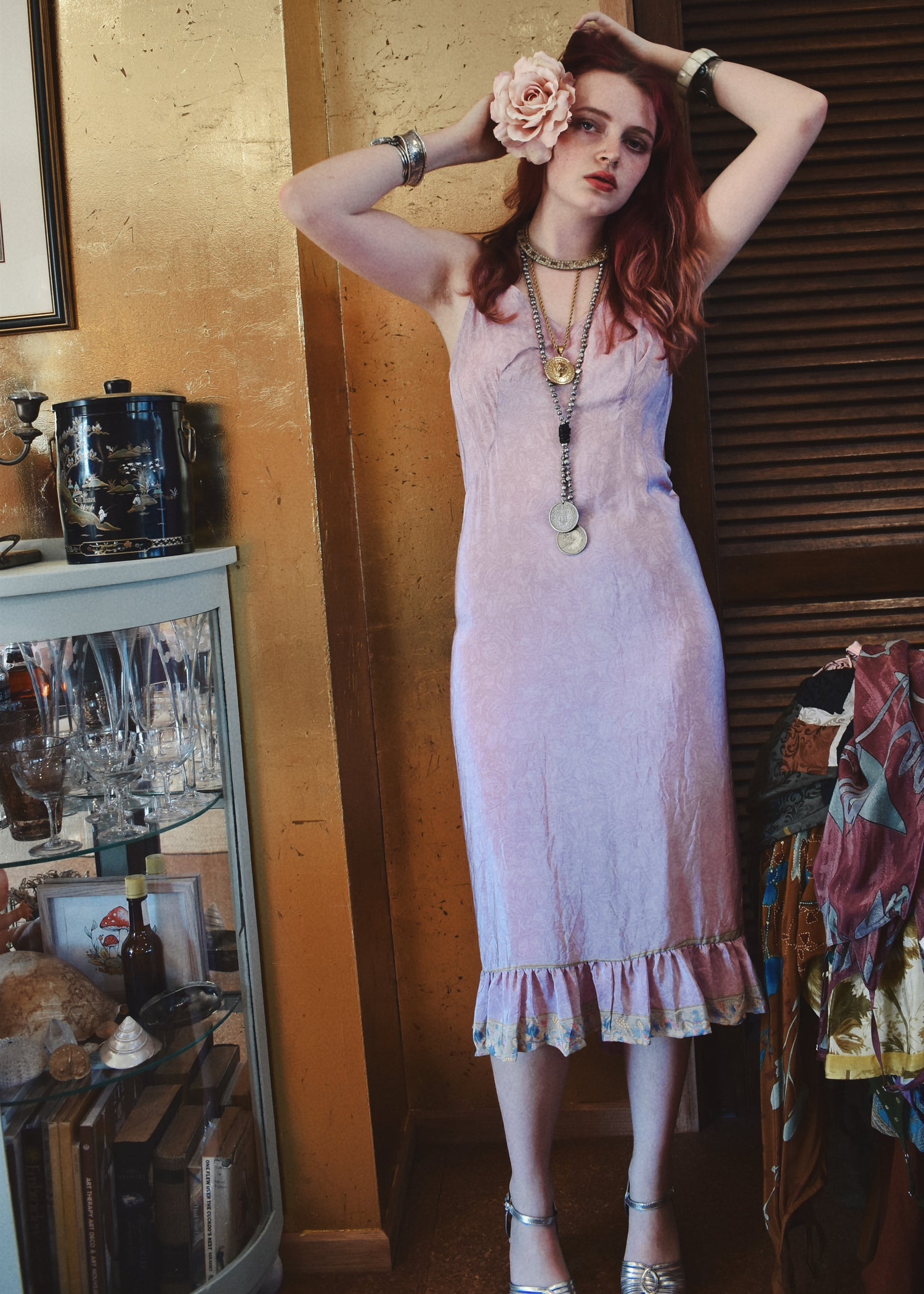 Rumex Silk Slip Dress ~ Mauve S