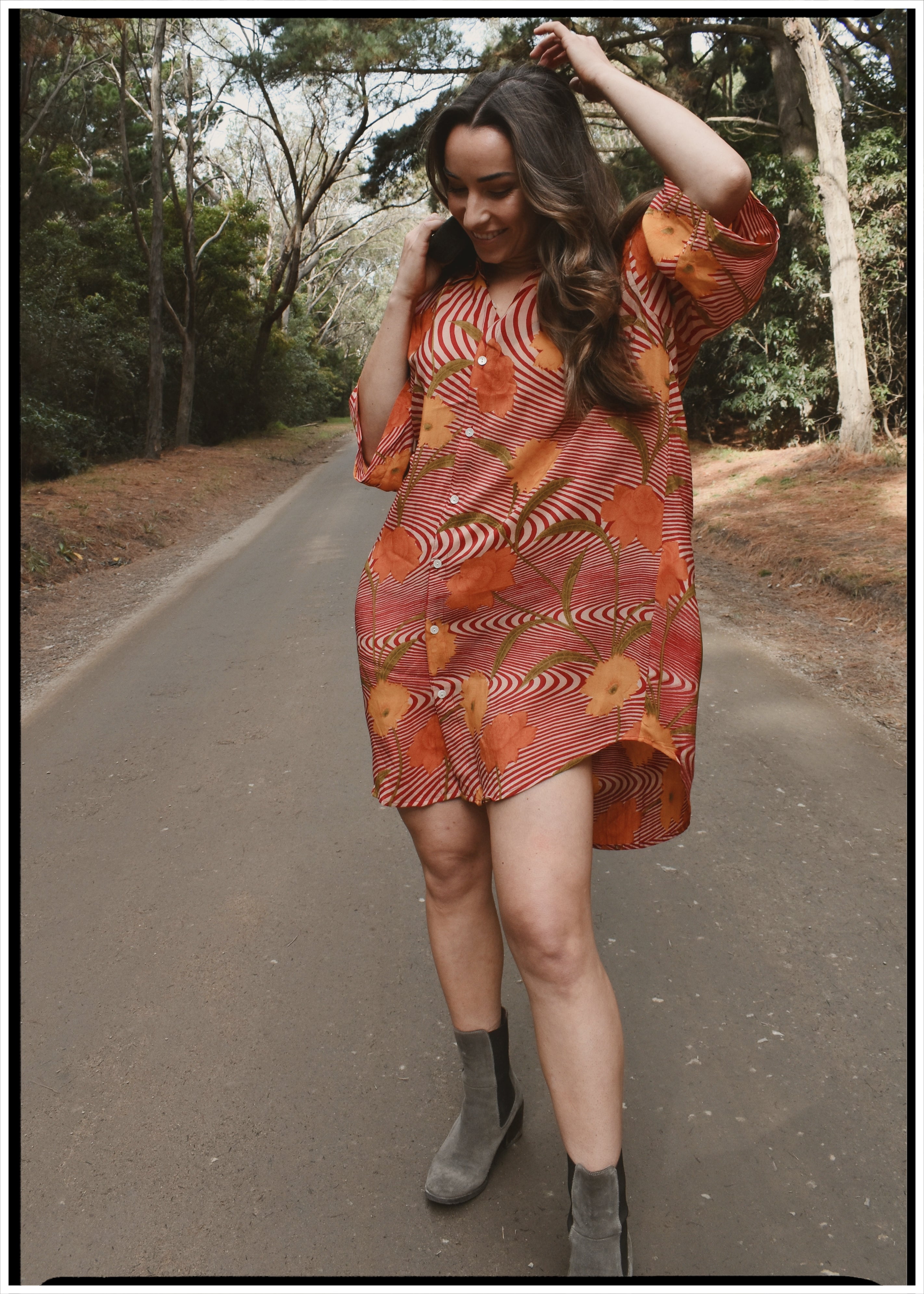 Astralagus Silk Crepe Oversized Shirt ~ Capri