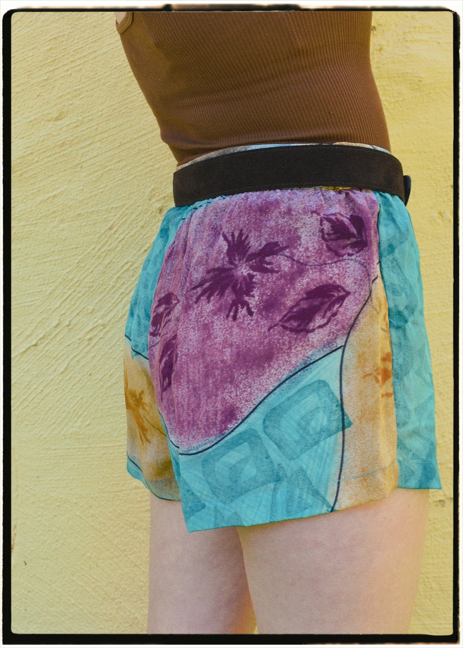 Fumaria Silk Shorts ~ Iolite M