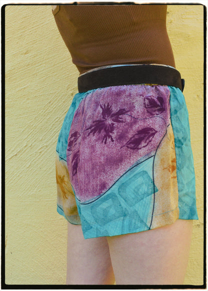Fumaria Silk Shorts ~ Iolite M