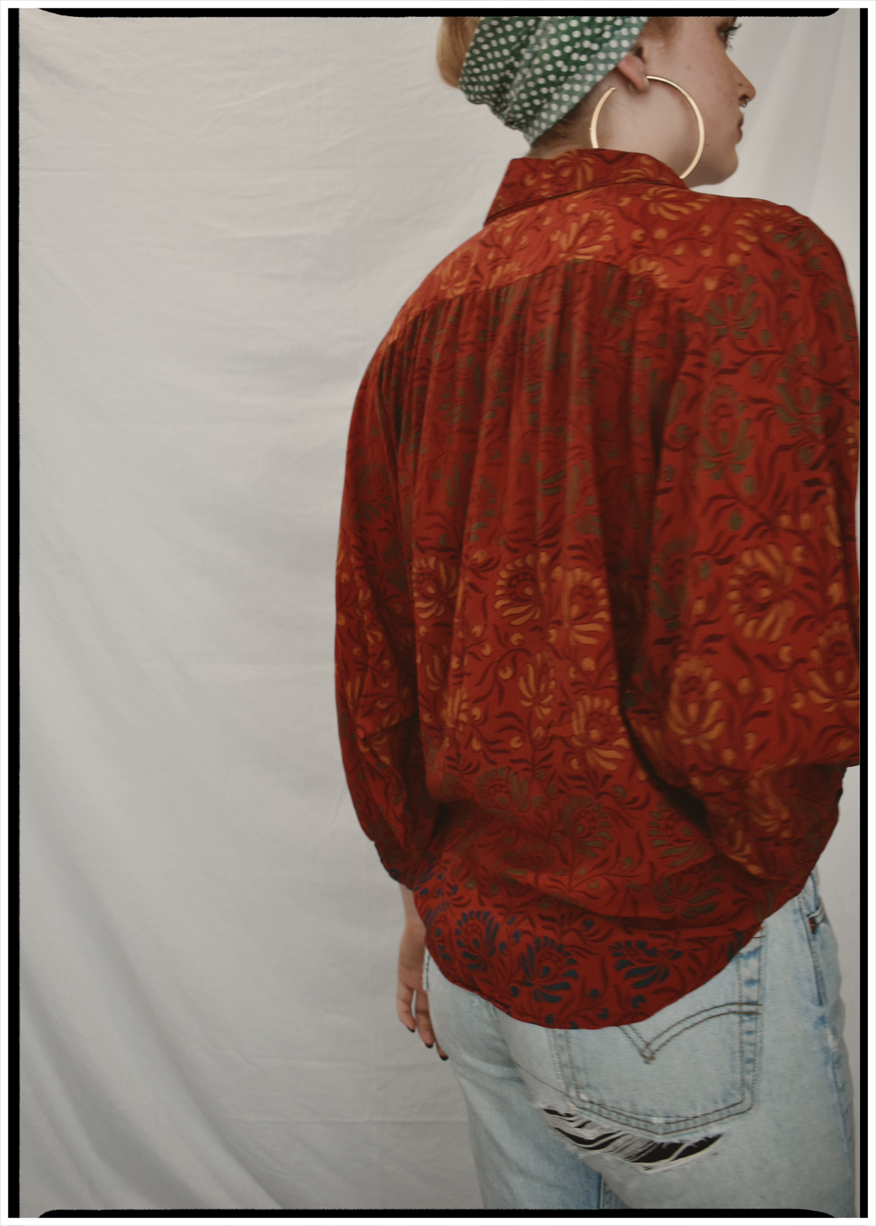 Ochna Silk Crepe Shirt ~ Paprika S &amp; XS