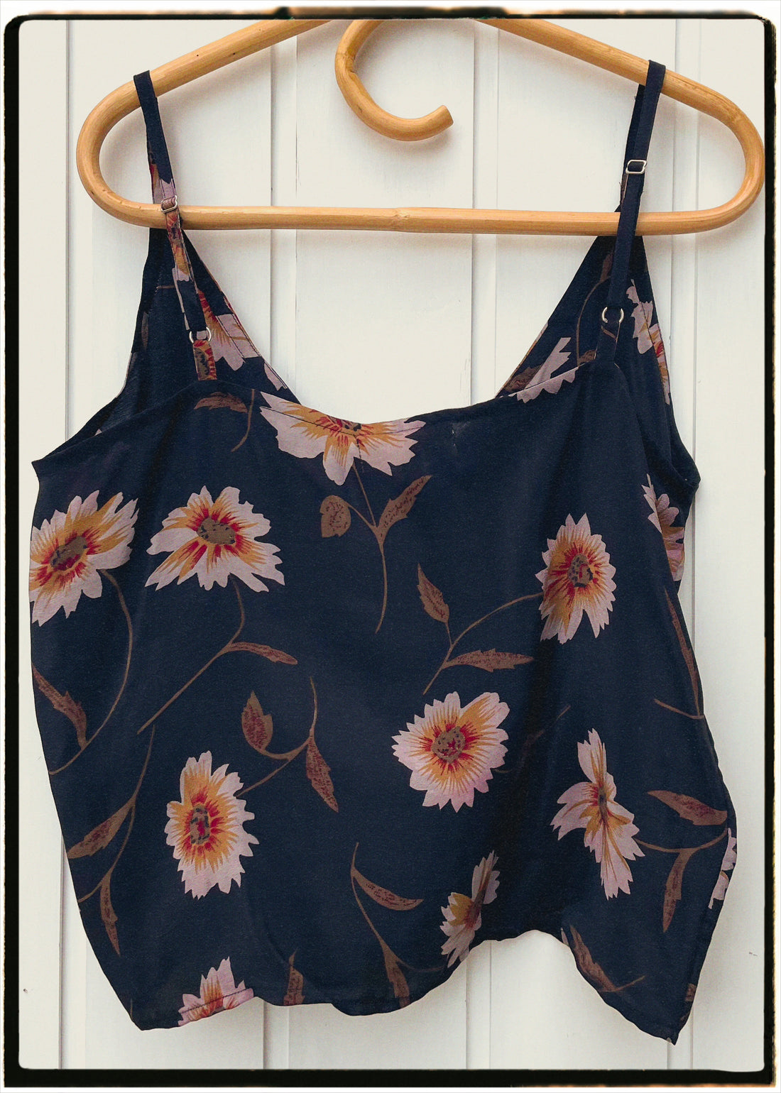 Reseda Silk Crepe Camisole Top ~ Sunflower M