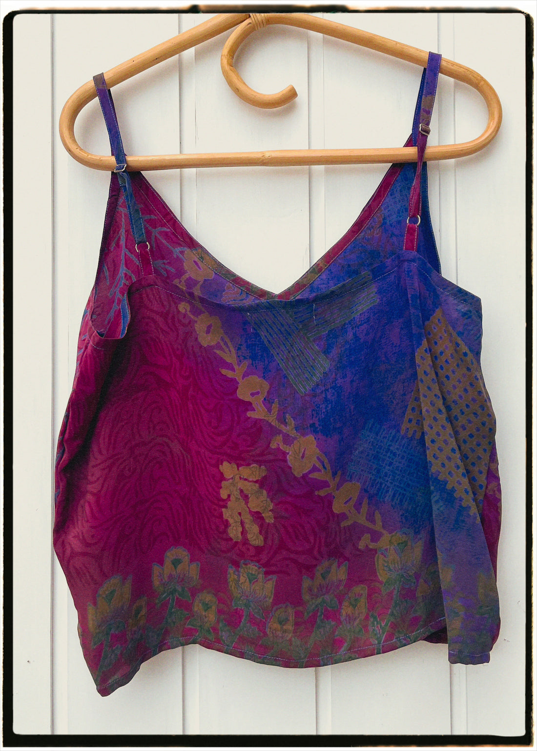 Reseda Silk Crepe Camisole Top ~ Orchid M