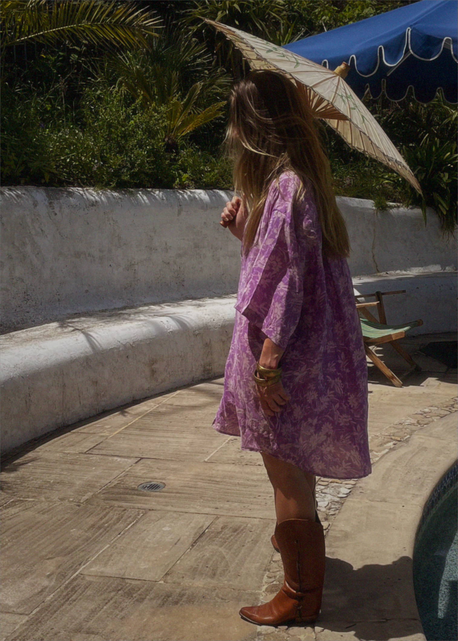 Astralagus Silk Crepe Oversized Shirt ~ Haze