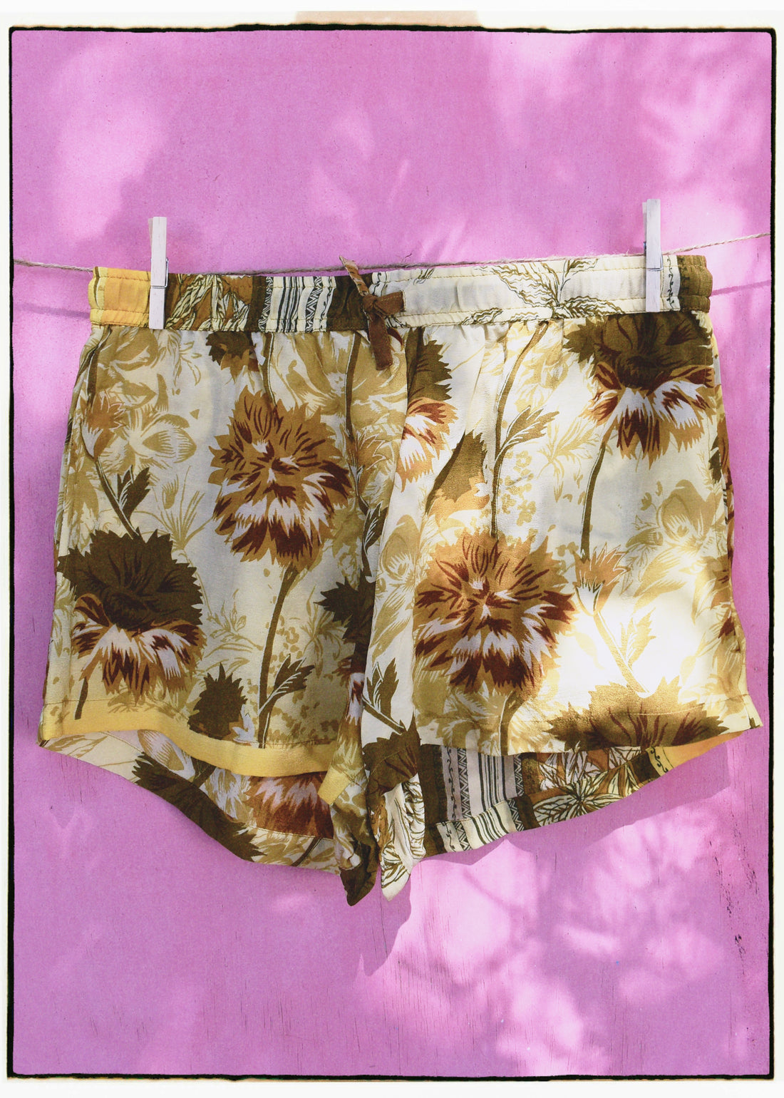 Fumaria Silk Shorts ~ Dijon L