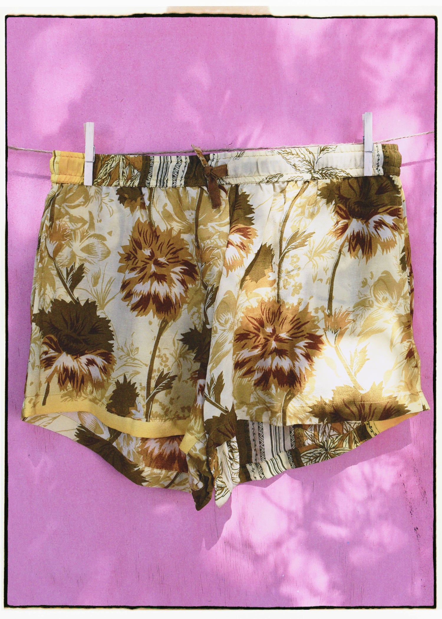 Fumaria Silk Shorts ~ Dijon L
