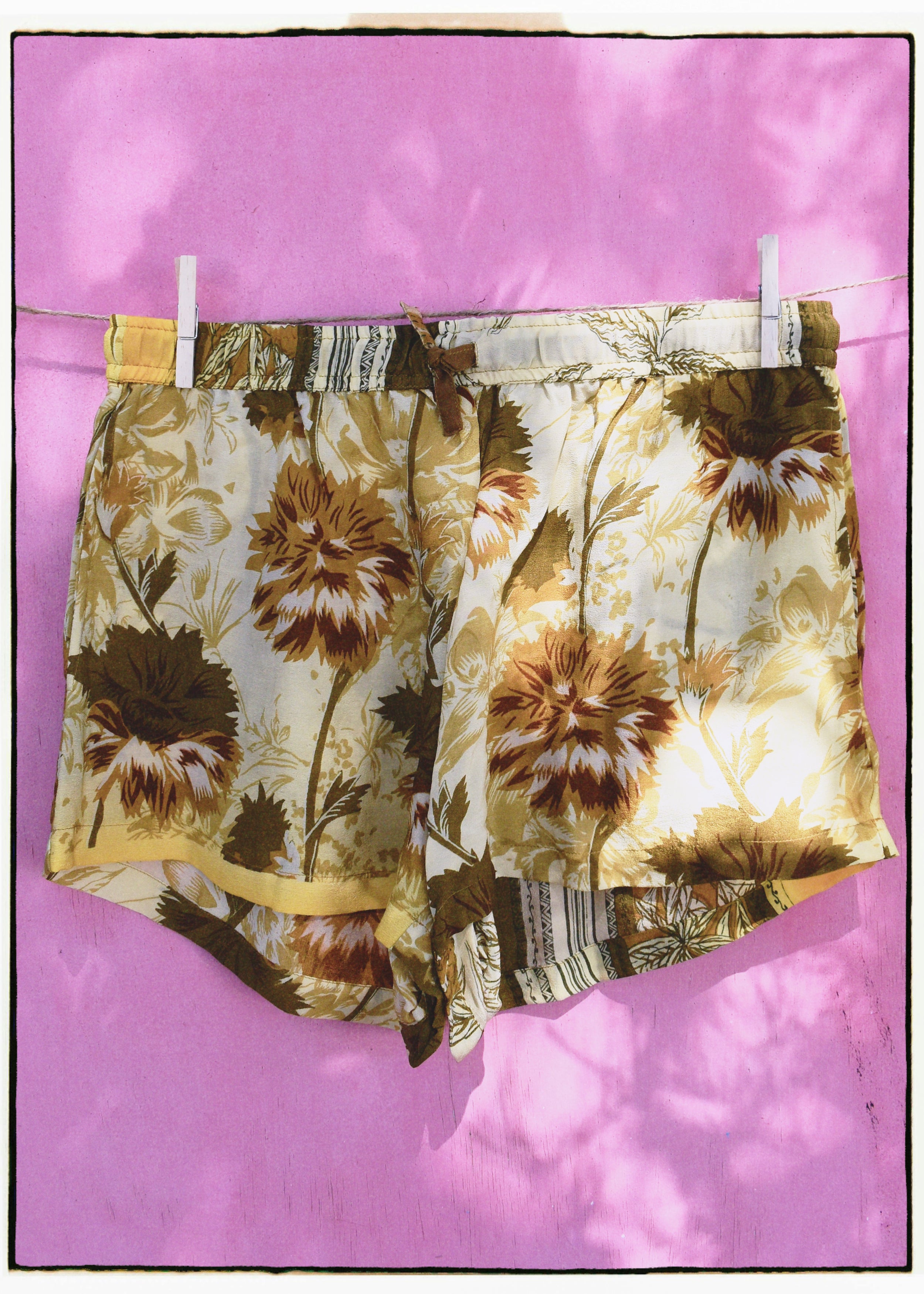 Fumaria Silk Shorts ~ Dijon L