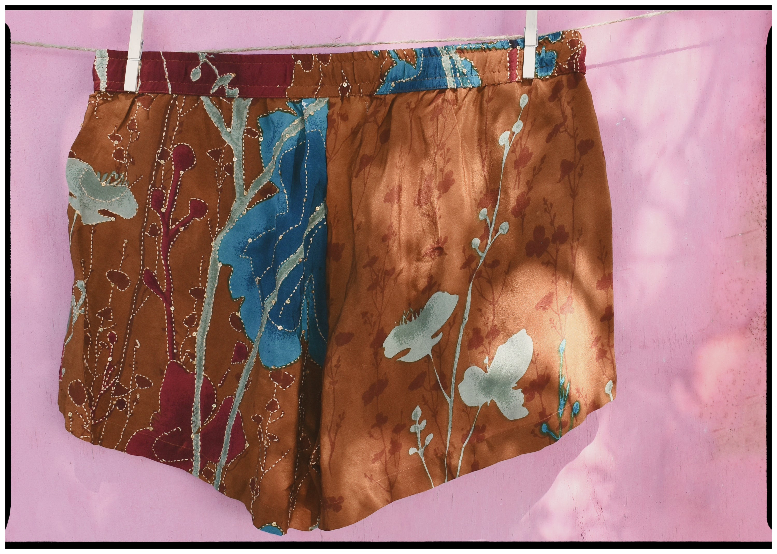 Fumaria Silk Shorts ~ Adobe L