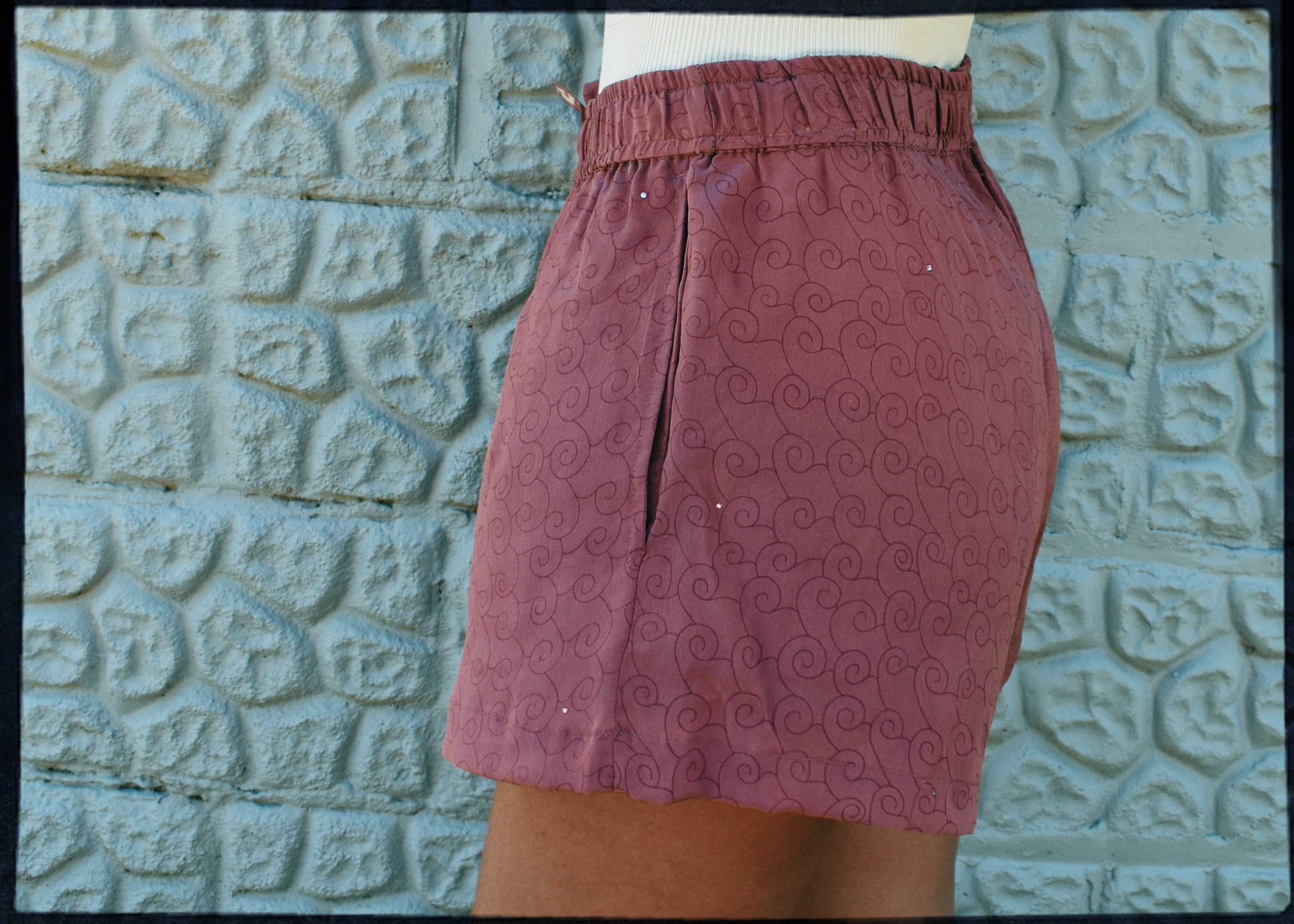 Fumaria Silk Shorts ~Mauve  XS
