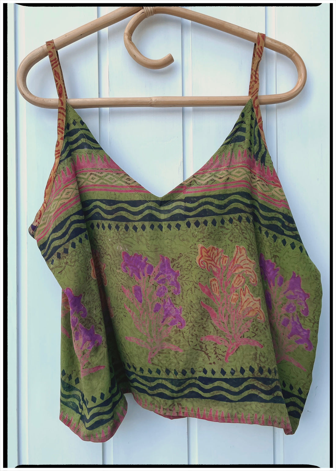 Reseda Silk Crepe Camisole Top ~ Archipelago L