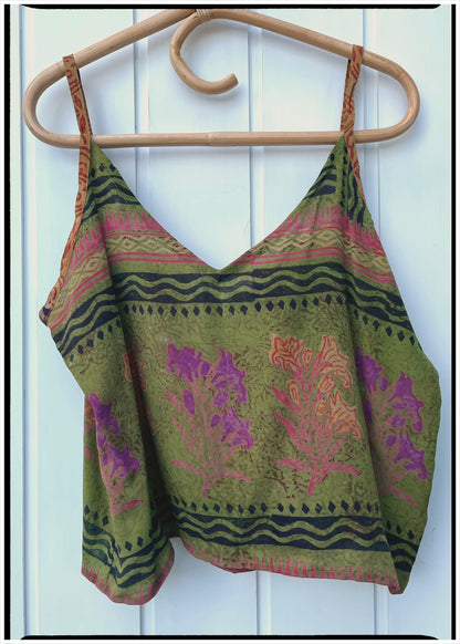Reseda Silk Crepe Camisole Top ~ Archipelago L