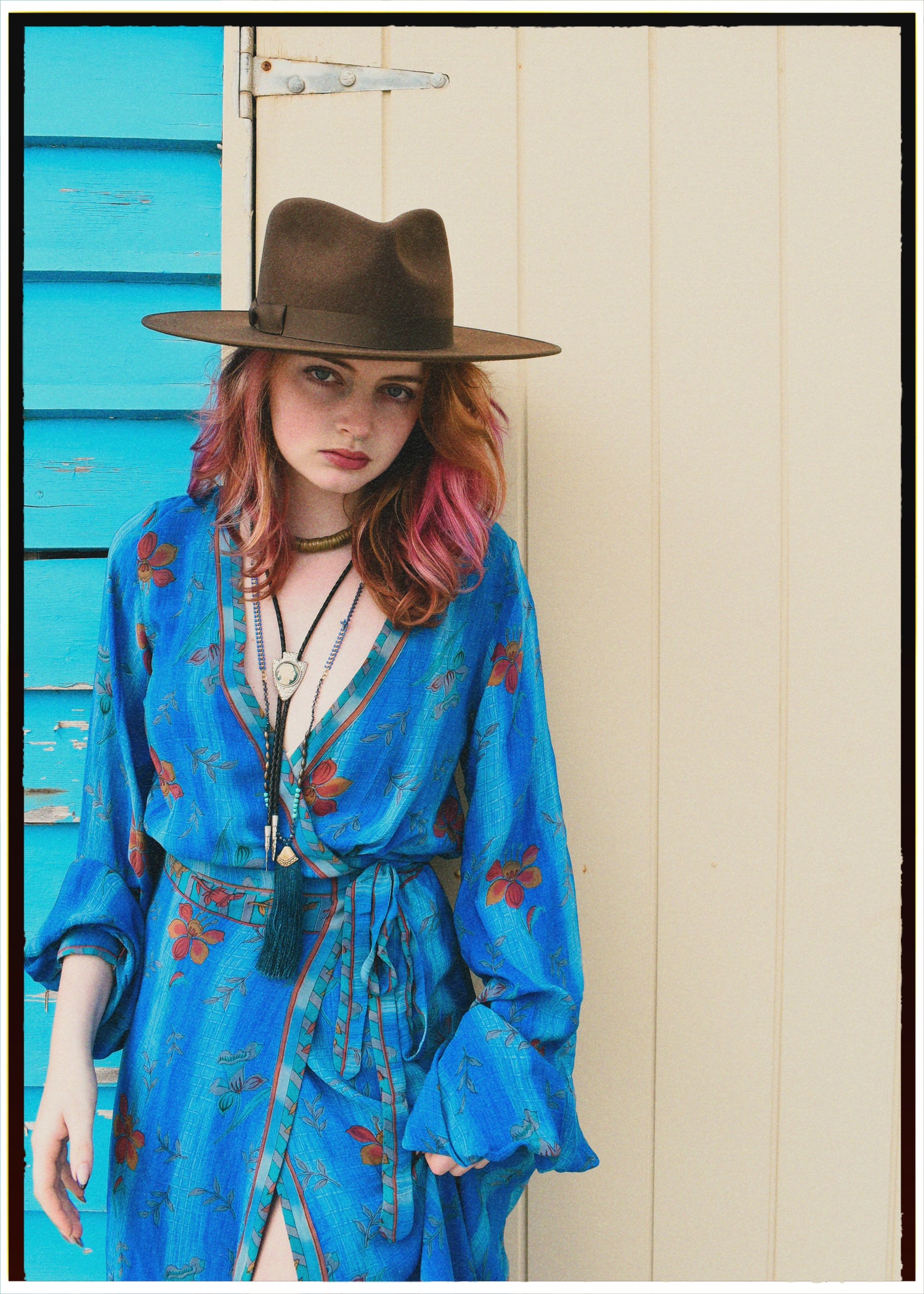 Caladium Silk Wrap Dress ~ Aquarius XS