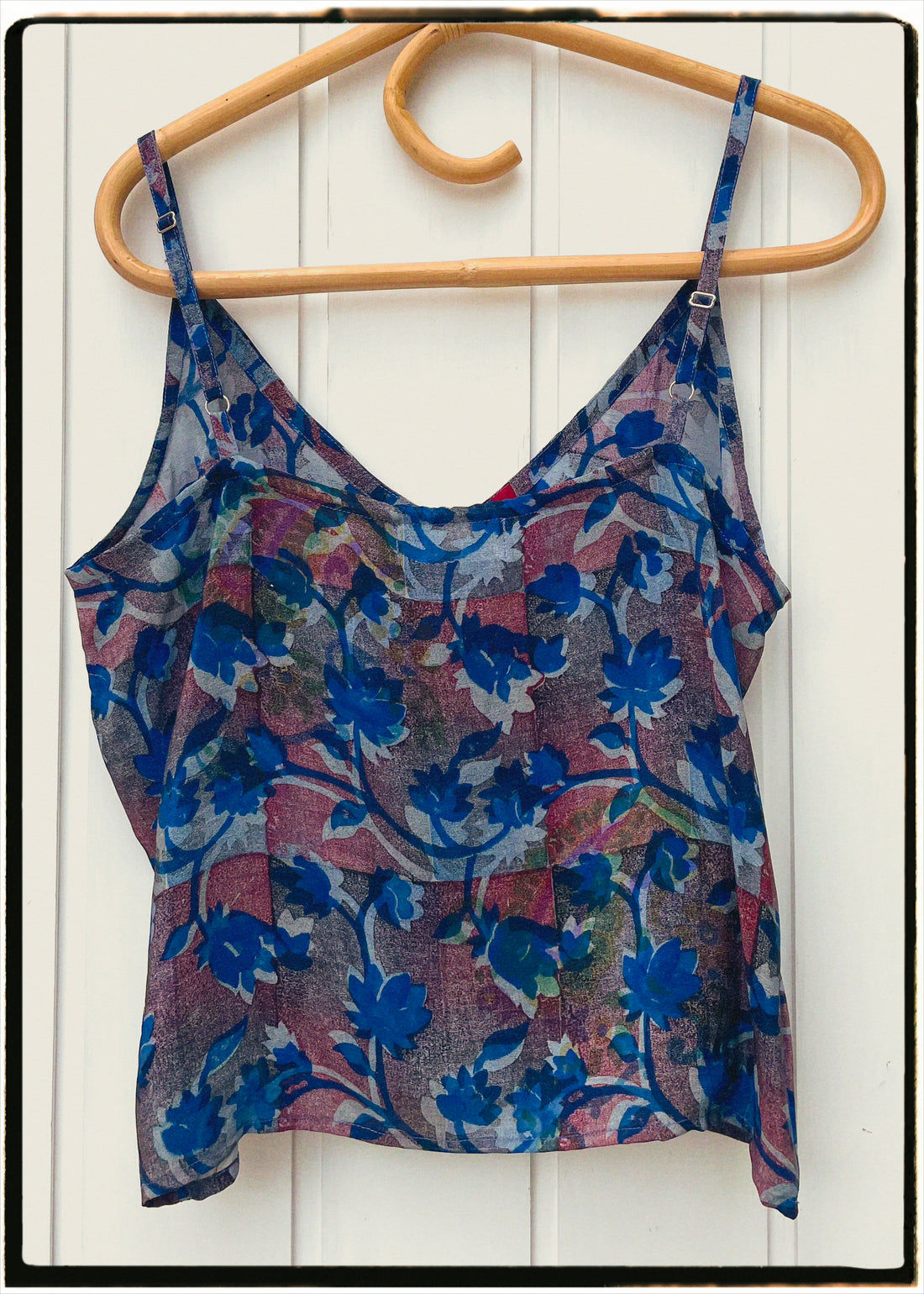 Reseda Silk Crepe Camisole Top ~ Opal M
