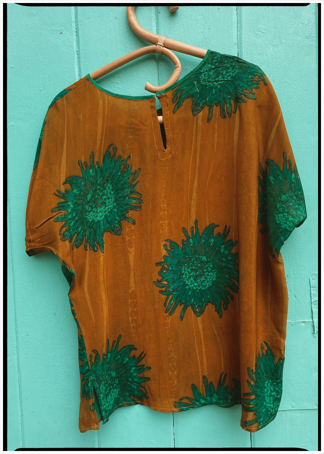 Viola Silk Crepe T-Shirt ~ Roasted L