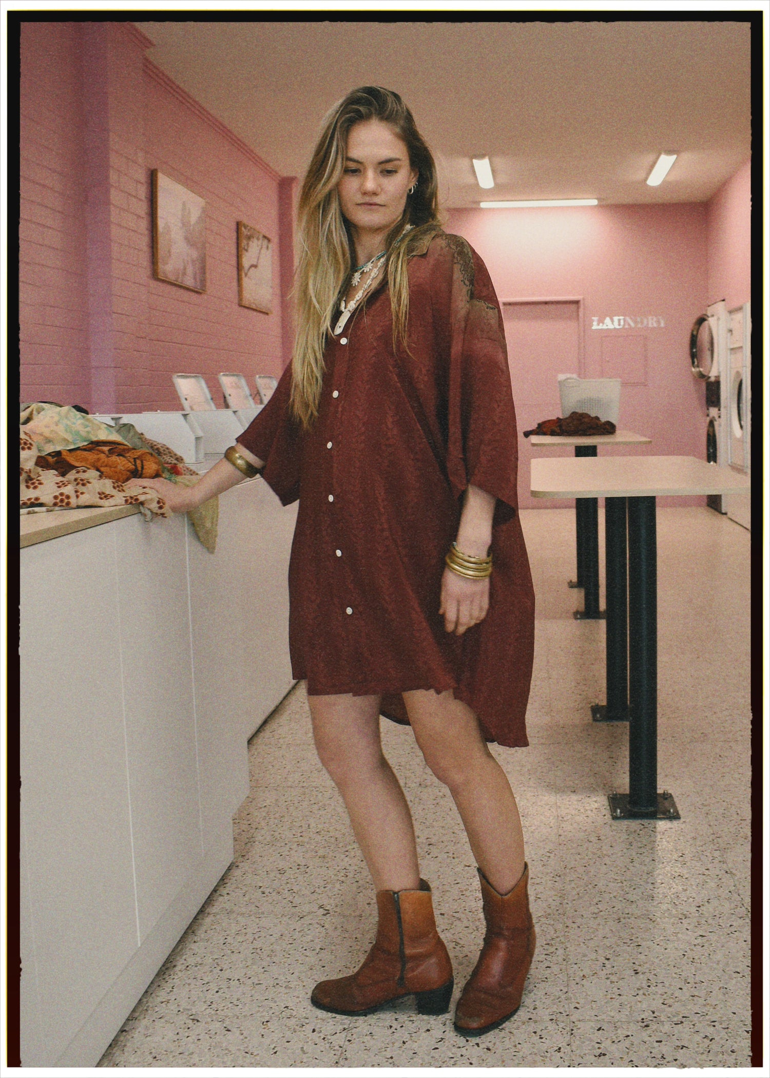 Astralagus Silk Crepe Oversized Shirt ~ Watermark