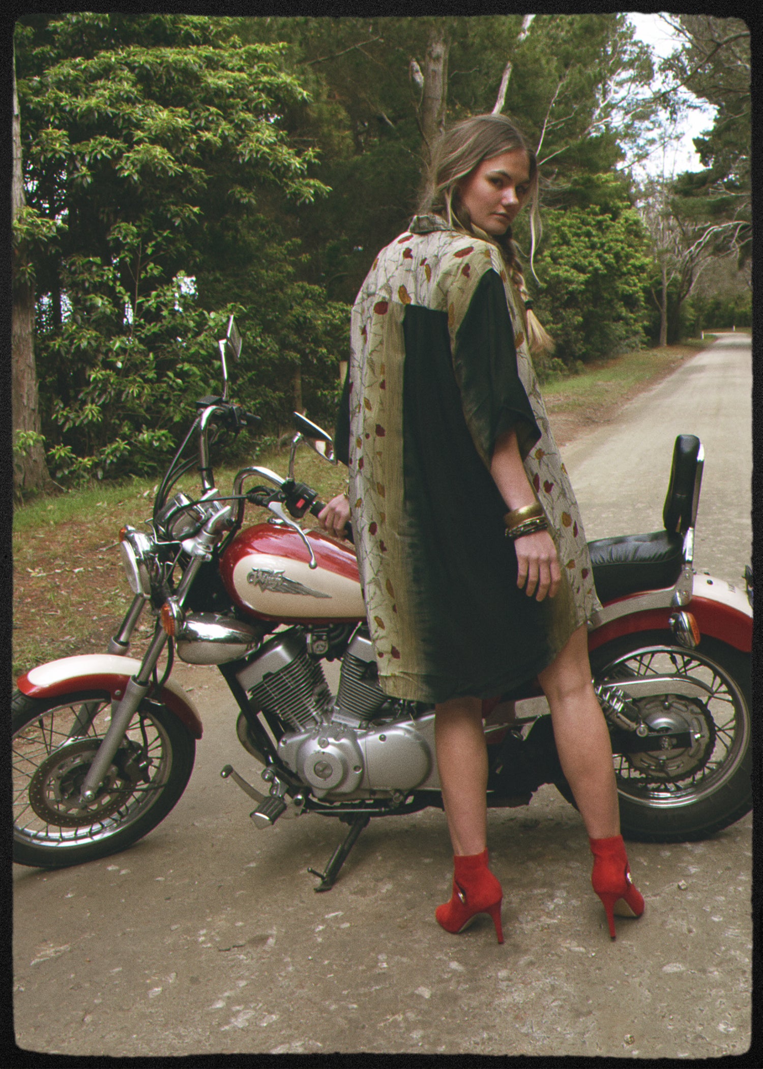 Astralagus Silk Crepe Oversized Shirt ~ Poppy