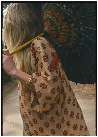 Astralagus Silk Crepe Oversized Shirt ~ Picante