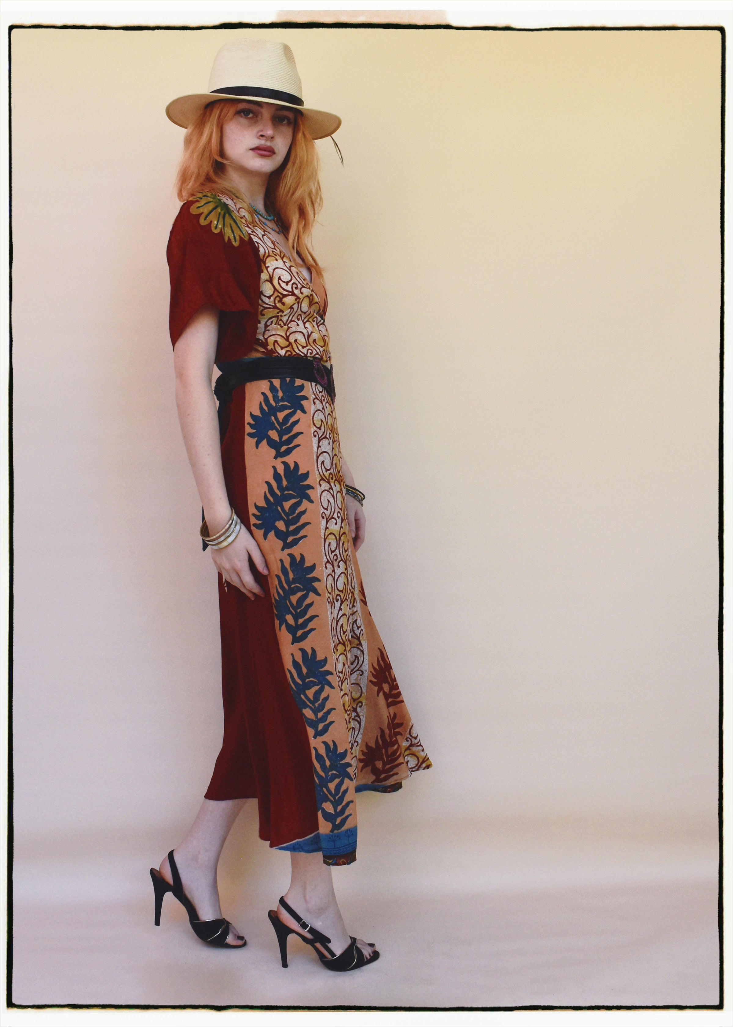 Liatris Silk Crepe Flutter Sleeve Wrap Dress ~ Cordyalis L