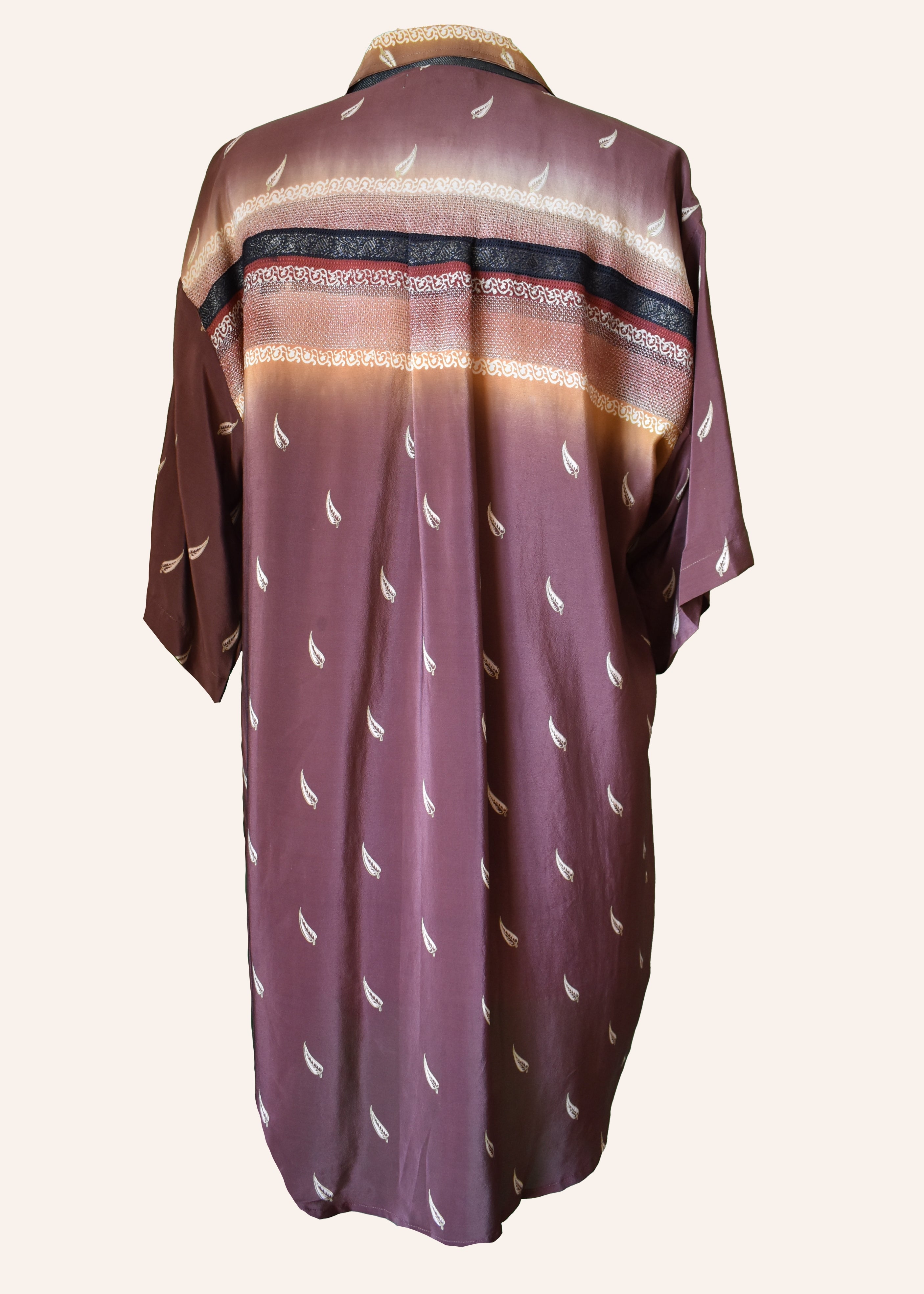 Astralagus Silk Crepe Oversized Shirt ~ Cacao