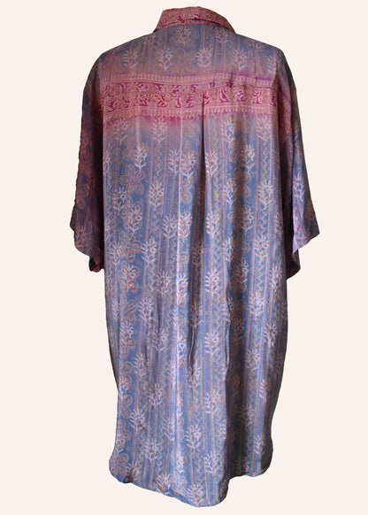 Astralagus Silk Crepe Oversized Shirt ~ Dove