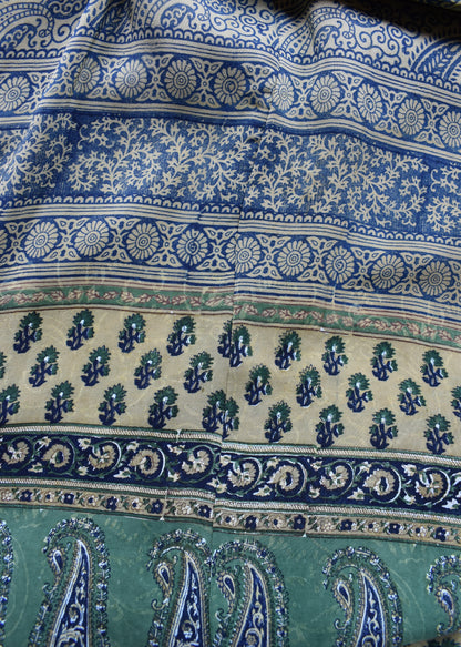 Eustoma Silk Crepe Swing Maxi Dress ~ Aventurine XS