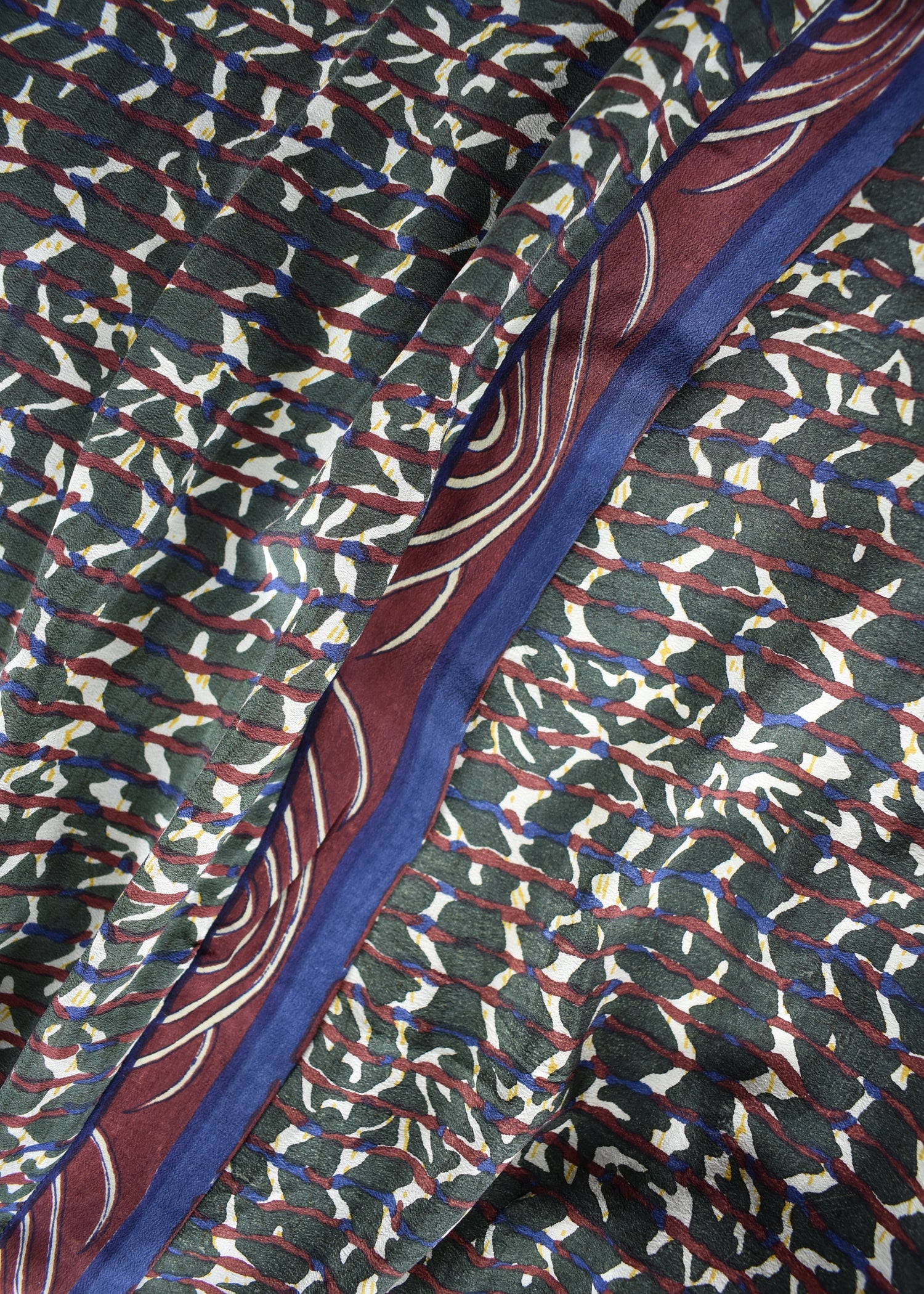 Pilea Silk Crepe Wrap Kimono Top ~ Cactus L/XL