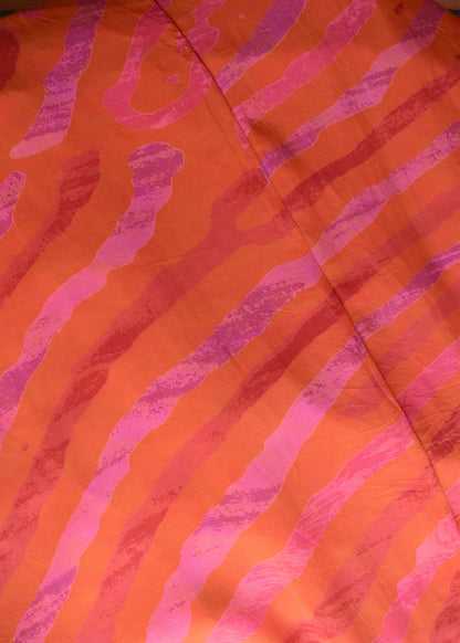 Eustoma Silk Crepe Swing Maxi Dress ~ Sunset M